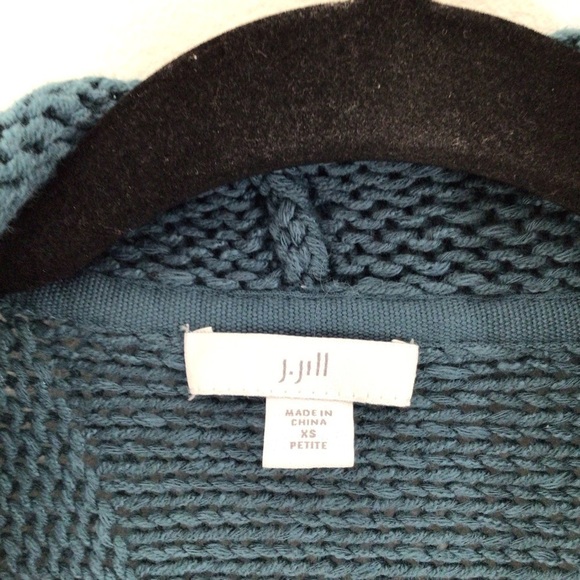 J Jill xs cardigan green open - Picture 3 of 8